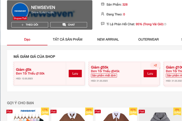 New Seven là shop quần áo Local Brand trên Shopee uy tín 