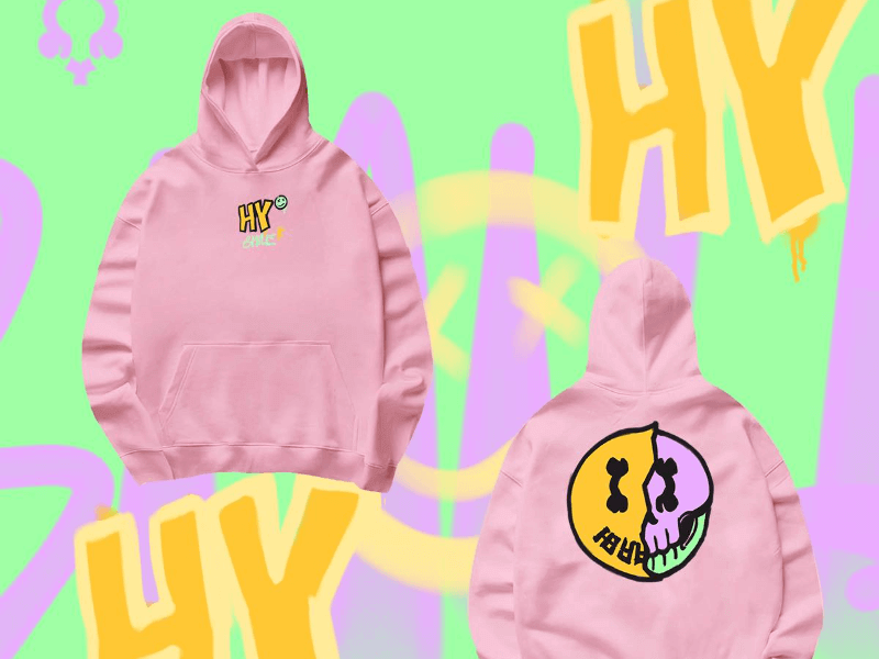 hoodie hồng local brand