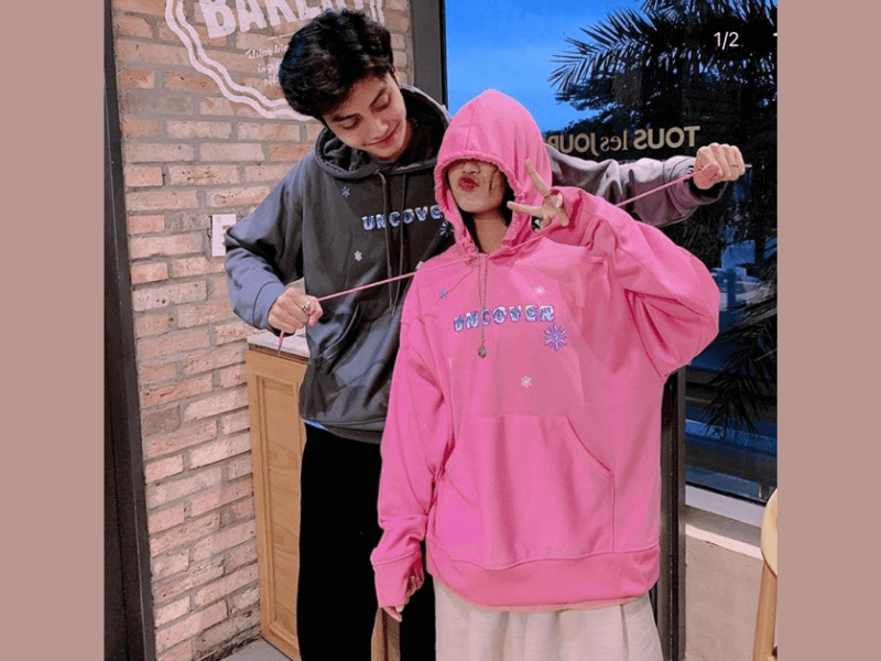 hoodie local brand hồng