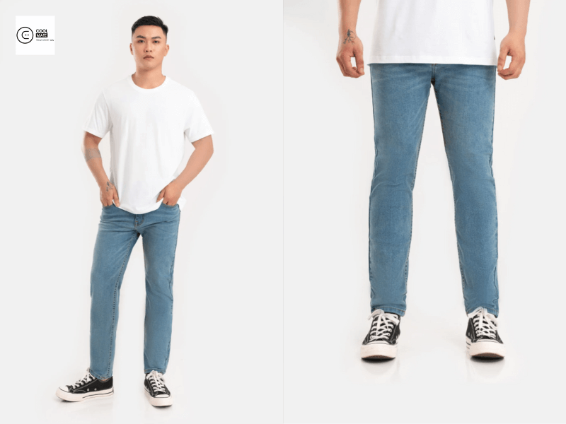 Làm thế nào phối áo phông rộng với quần Jean nam cực chất?