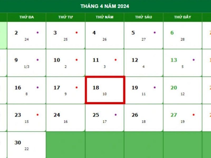 Giỗ tổ Hùng Vương 2024 vào thứ Năm ngày 18/04/2024