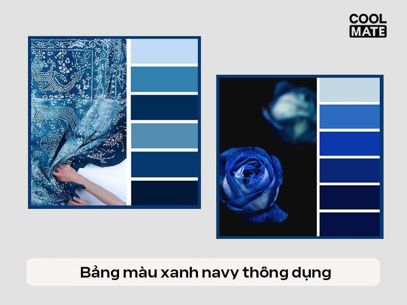 Bảng màu xanh navy thông dụng