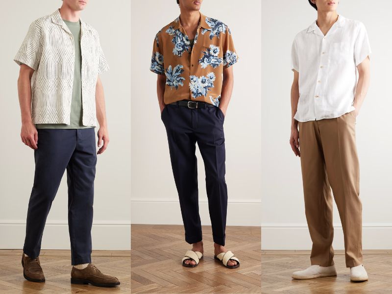 Áo sơ mi nam cổ Cu Ba thương hiệu Mr Porter 