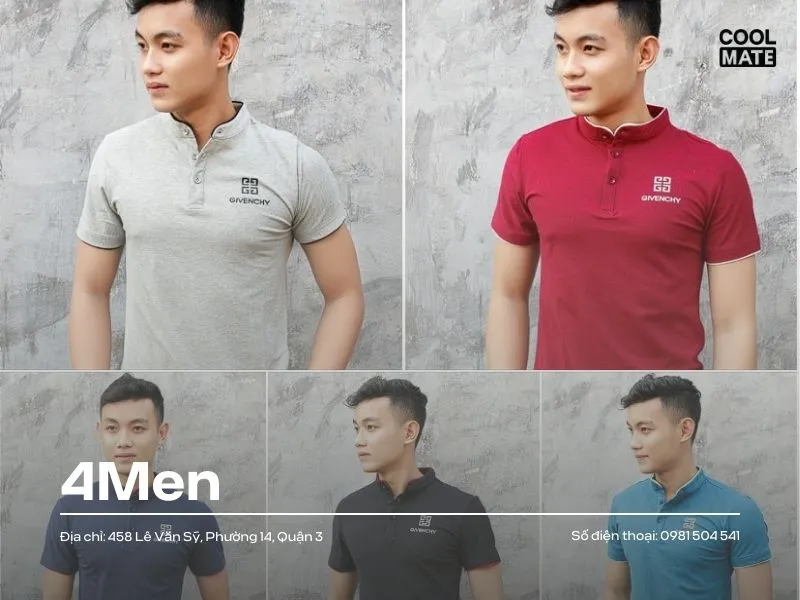 4Men cung cấp áo polo cao cấp được may từ vải thun cá sấu chất lượng cao