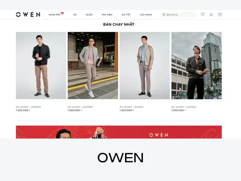 Owen có cửa hàng tại Nam Định để chàng mua sắm 