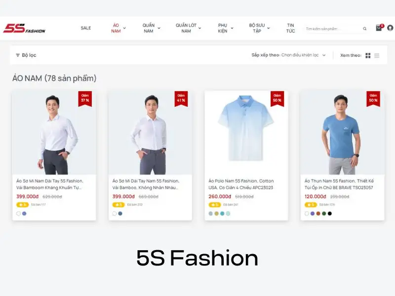 Shop quần áo nam Nam Định 5S Fashion