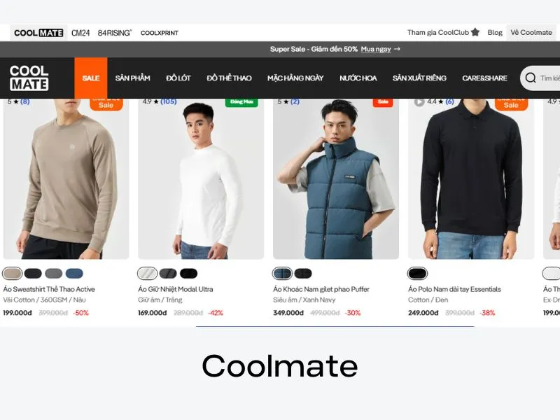 Mua hàng online với Coolmate.me