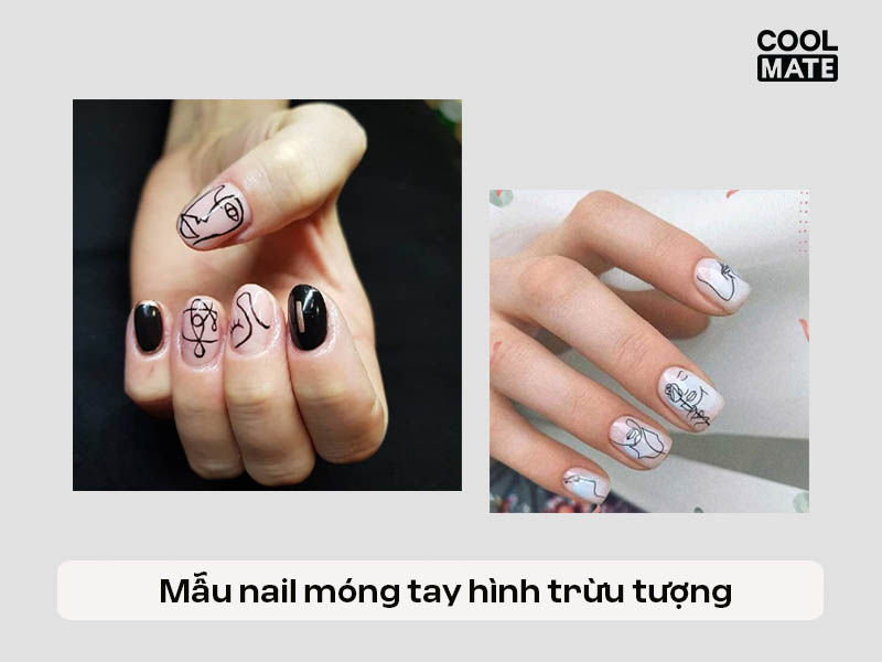 Mẫu nail trừu tượng cho nam