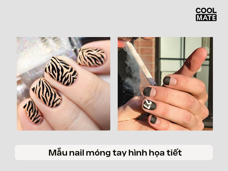 Mẫu nail họa tiết cho nam