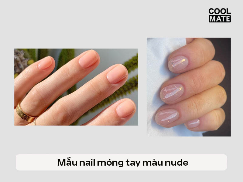 Mẫu nail màu nude cho nam