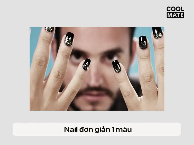 Nail đơn giản 1 màu cho nam