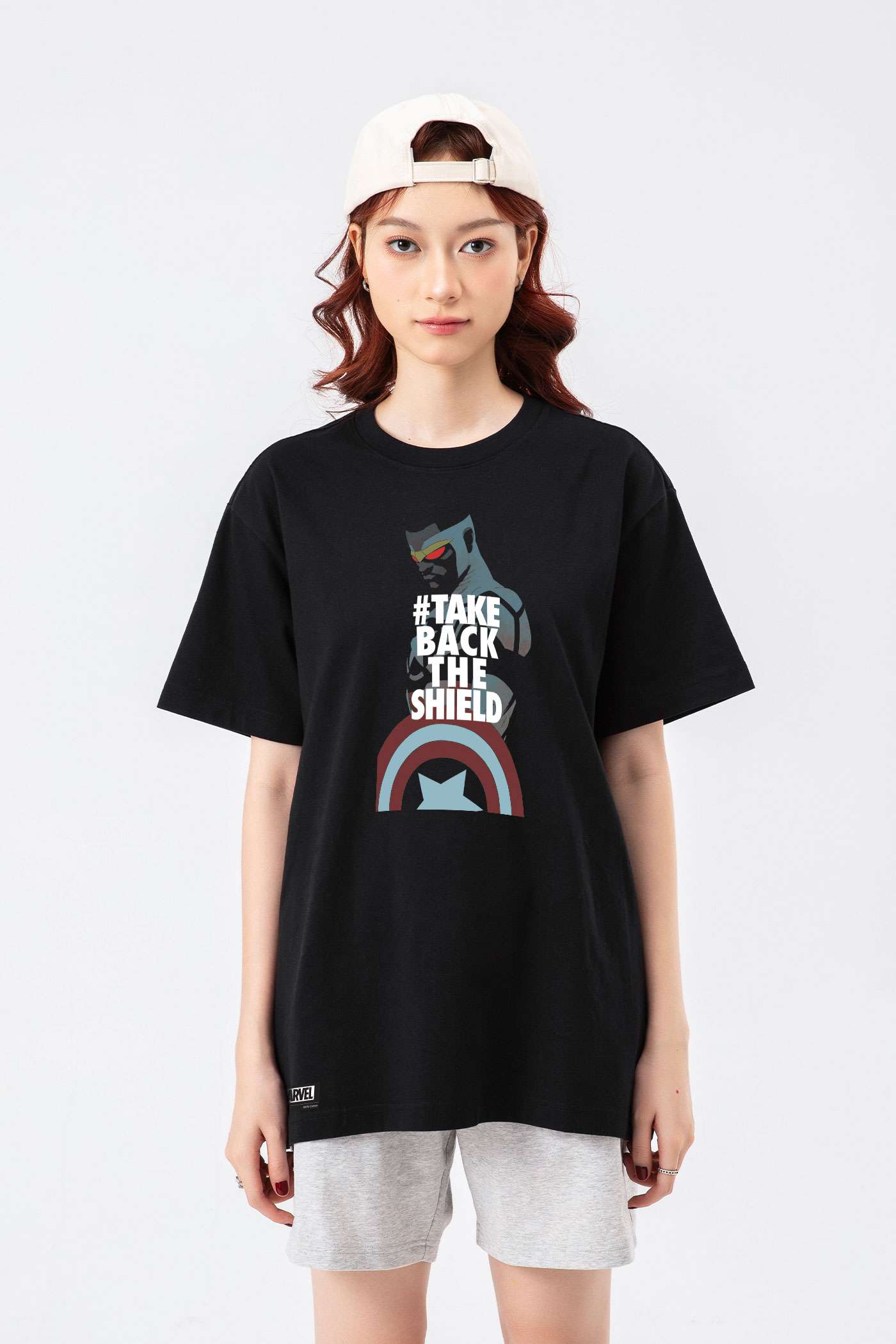 Áo thun Relaxed Fit 84RISING Marvel Captain America - #Takebacktheshield