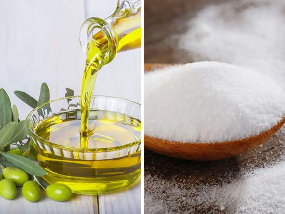 Đây là công thức tẩy da chết phù hợp với mọi loại da với baking soda và dầu olive 