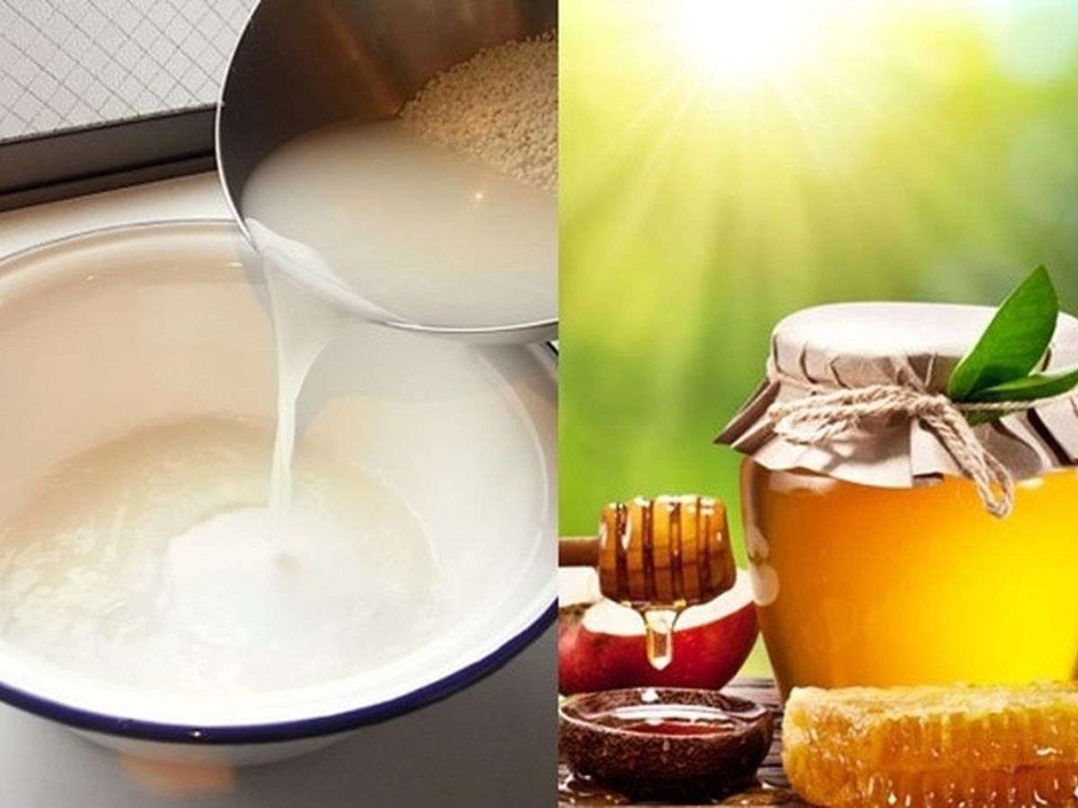 Mặt nạ nước vo gạo và mật ong