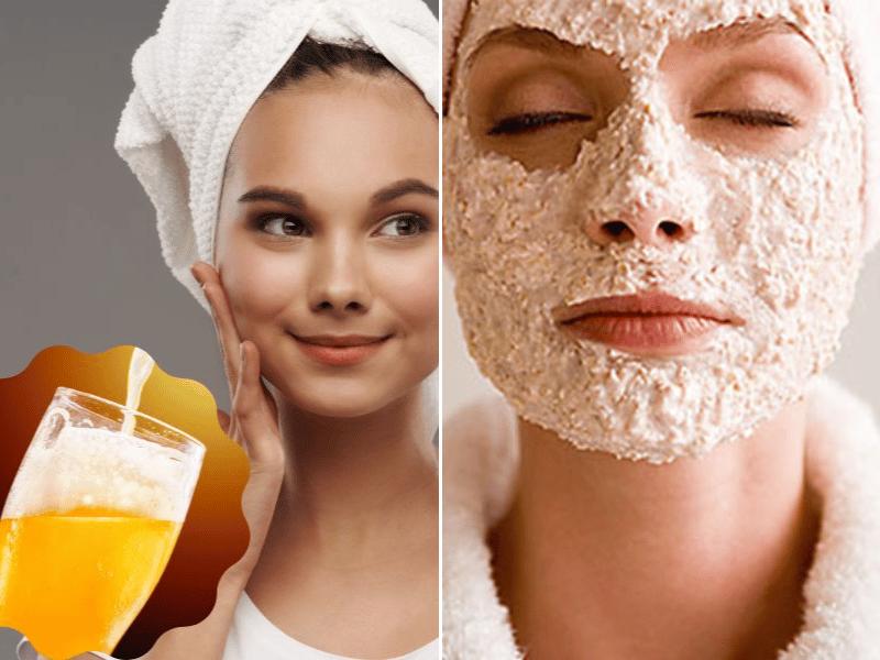 Đắp mặt nạ bia và bột yến mạch 2 đến 3 lần/tuần giúp da trẻ hóa mỗi ngày