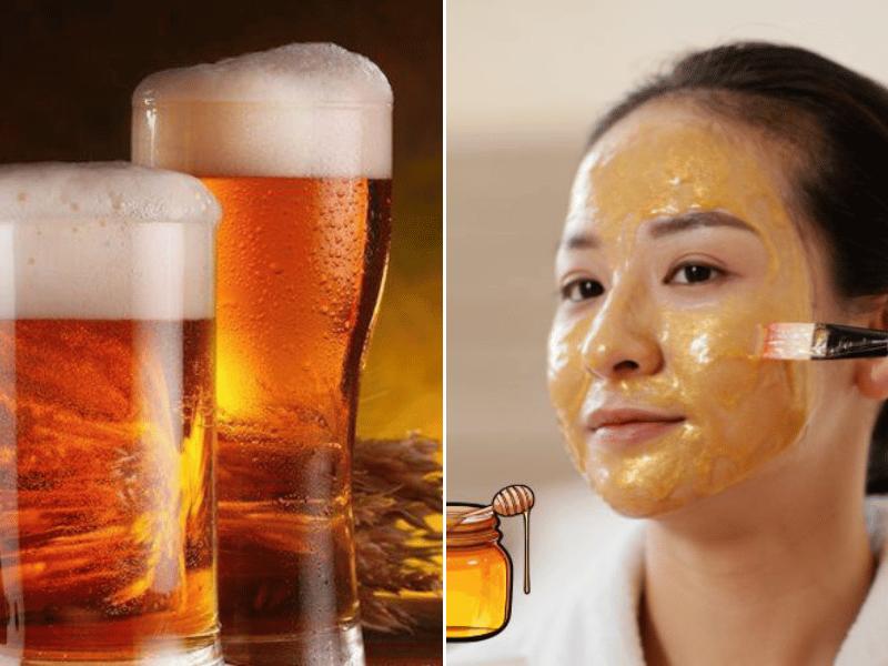 Mặt nạ bia và mật ong giúp da căng bóng, trắng sáng