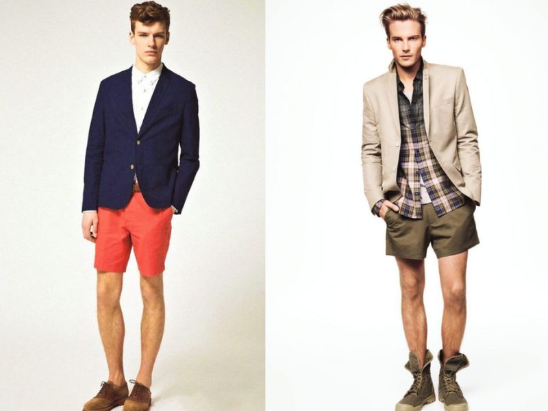 Ý tưởng mix match áo khoác blazer với short đầy báo tạo