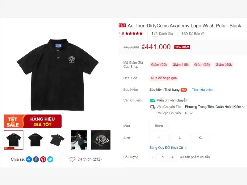 áo polo local brand trên shopee