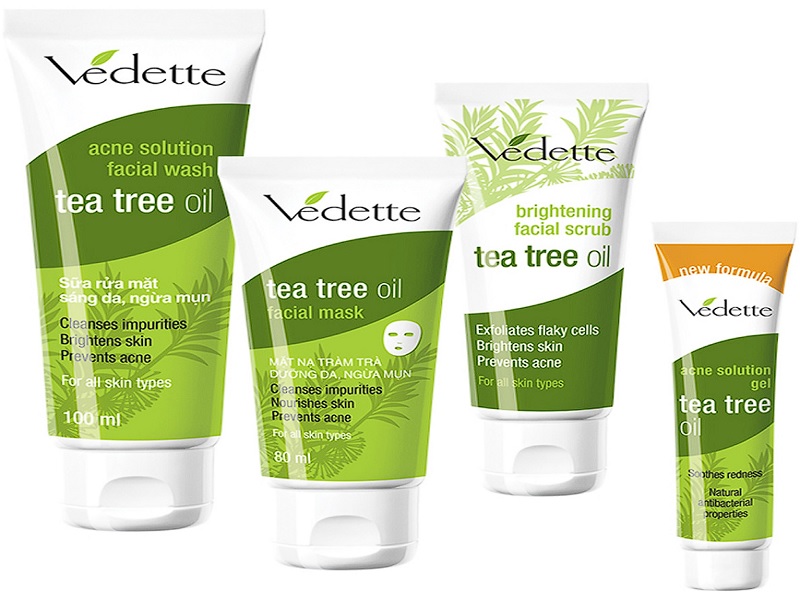 Sữa rửa mặt Việt Nam Vedette Acne Solution Facial Wash Tea Tree Oil (nguồn: internet)