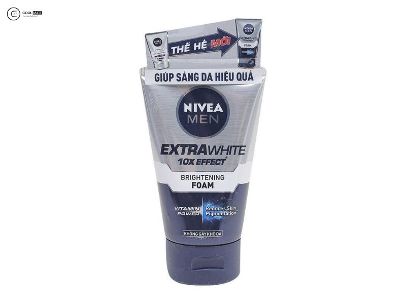 Sữa rửa mặt nam không bắt nắng Nivea Men Extra White Deep Clean Foam