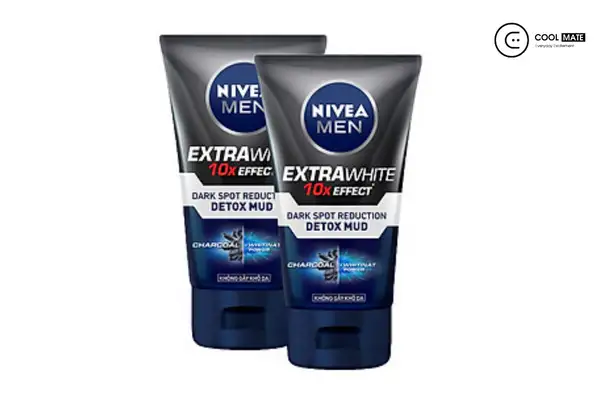 Sữa rửa mặt Nivea nam Detox Mud bùn khoáng giúp sáng da & mờ thâm mụn phù hợp cho làn da dầu, mụn