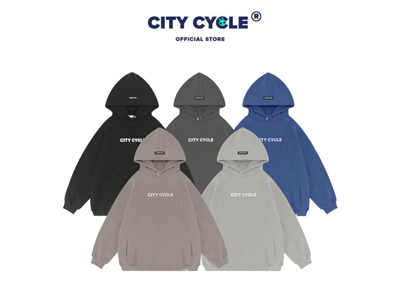 Áo hoodie nam Space City Circle oversize unisex