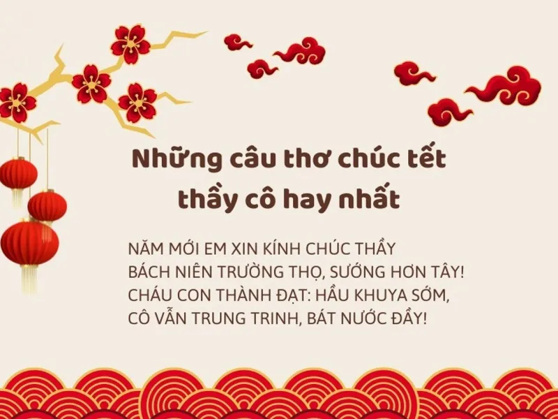 Những bài thơ chúc Tết tặng thầy cô