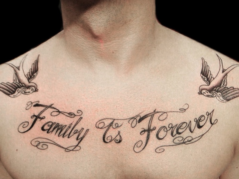 Family chest tattoos for men are very popular