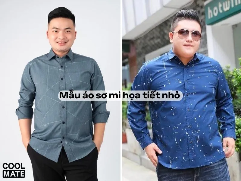 Mẫu áo sơ mi họa tiết nhỏ 