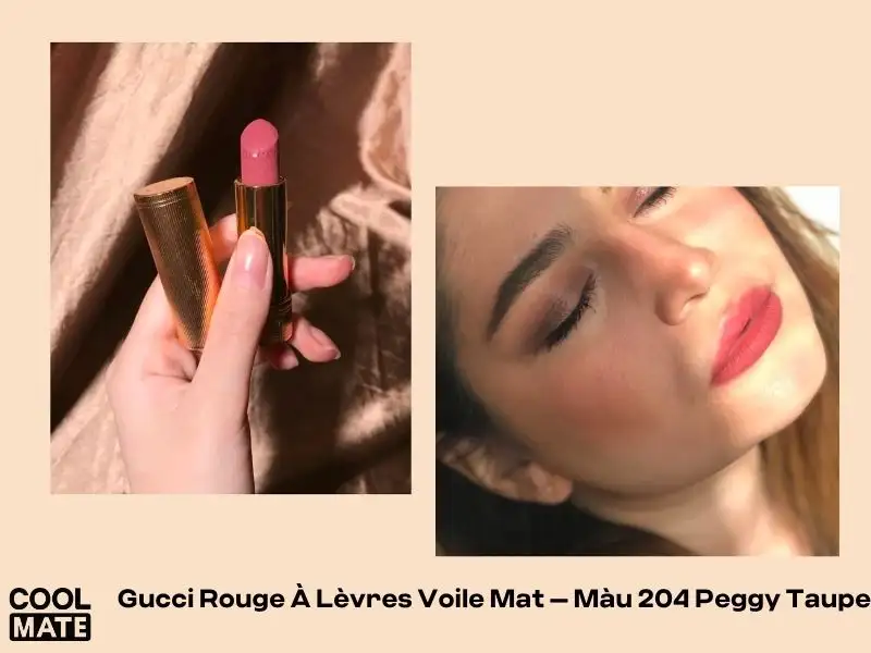 Gucci Rouge À Lèvres Voile Mat – Màu 204 Peggy Taupe