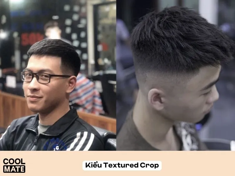 Kiểu tóc Textured Crop cho nam mặt gầy