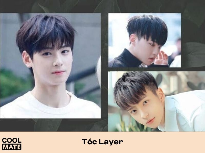 Kiểu tóc tỉa layer cho nam mặt gầy