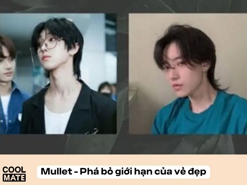 Kiểu tóc Mullet cho nam mặt gầy