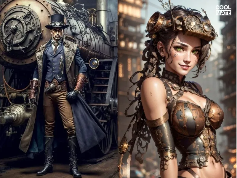 Sử dụng da và da rắn là một đặc trưng khá phổ biến trong Steampunk