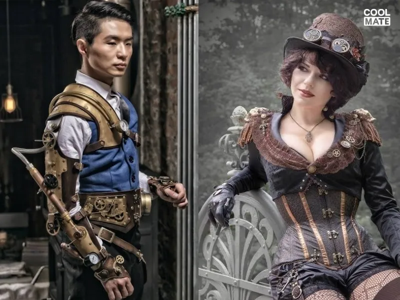 Họa tiết floral và hoa văn cổ điển cũng có trên phong cách Steampunk