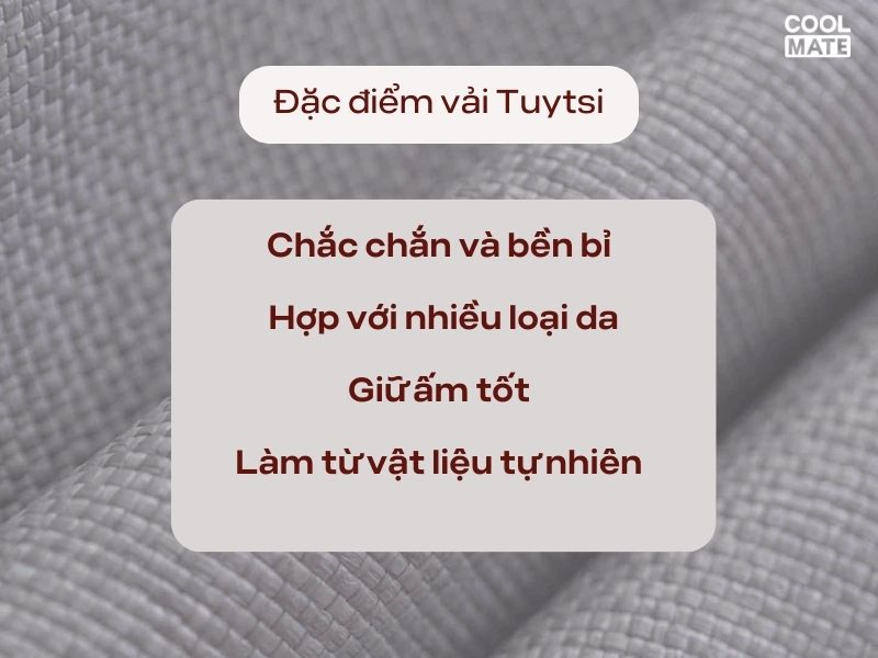 Ưu điểm của vải Tuytsi