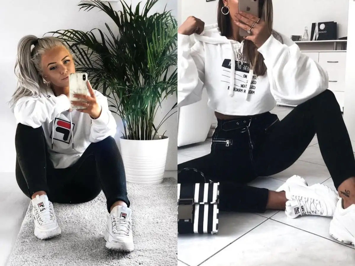 Năng động với quần legging và áo hoodie