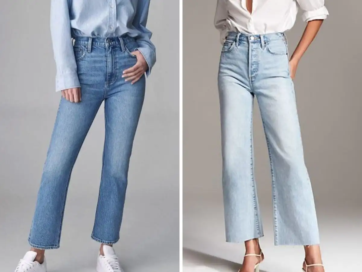 Quần mom jeans với thiết kế cạp cao tạo điểm nhấn cho đôi chân thon dài 