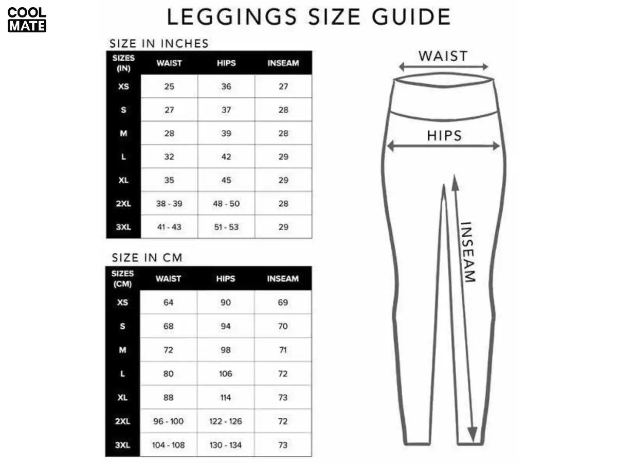 Cách chọn size quần legging online