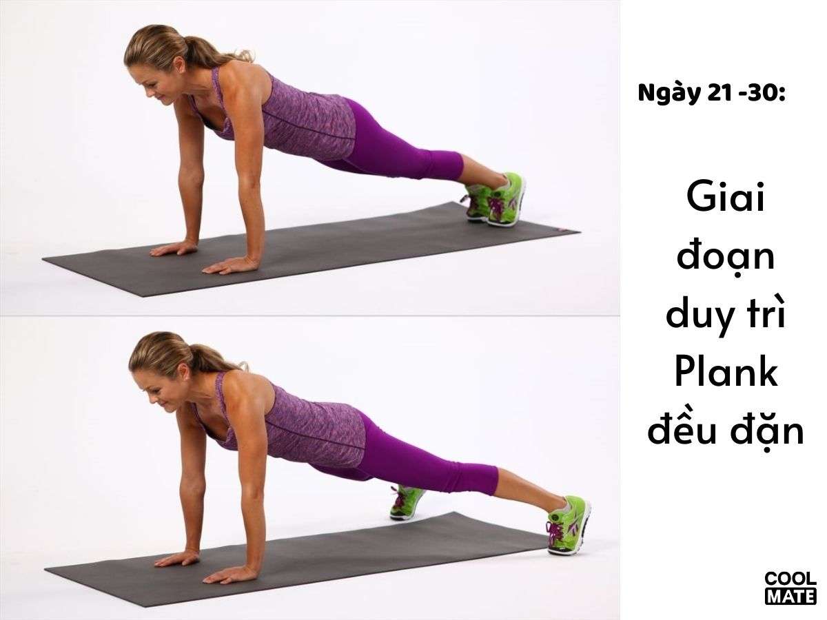 Giai đoạn duy trì Plank đều đặn