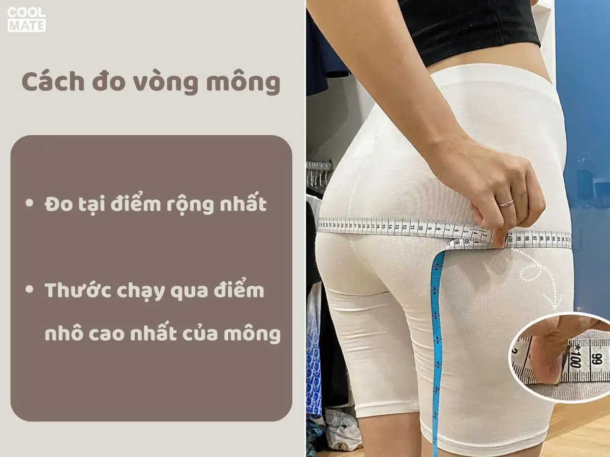 Hướng dẫn đo vòng mông để chọn size quần legging phù hợp