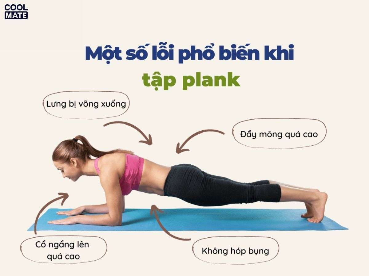 Các lỗi thường gặp khi tập plank