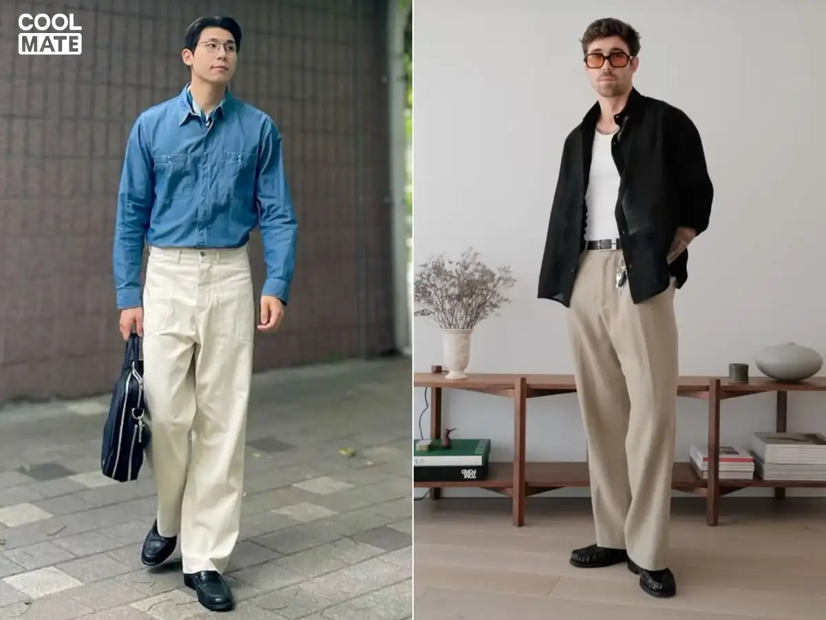  Quần kaki nam màu be phối được nhiều outfit khác nhau 