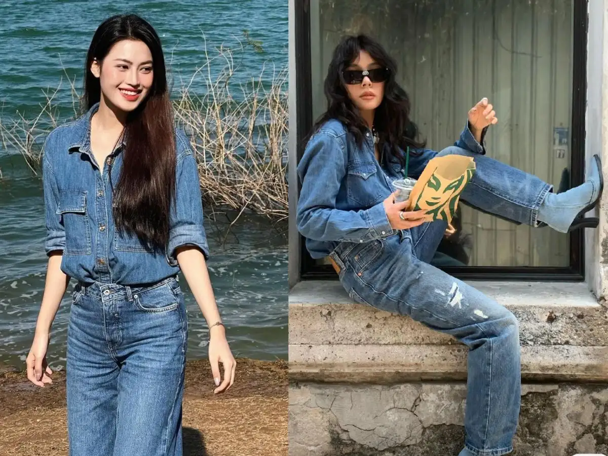 Phong cách denim-on-denim luôn là lựa chọn không bao giờ lỗi mốt