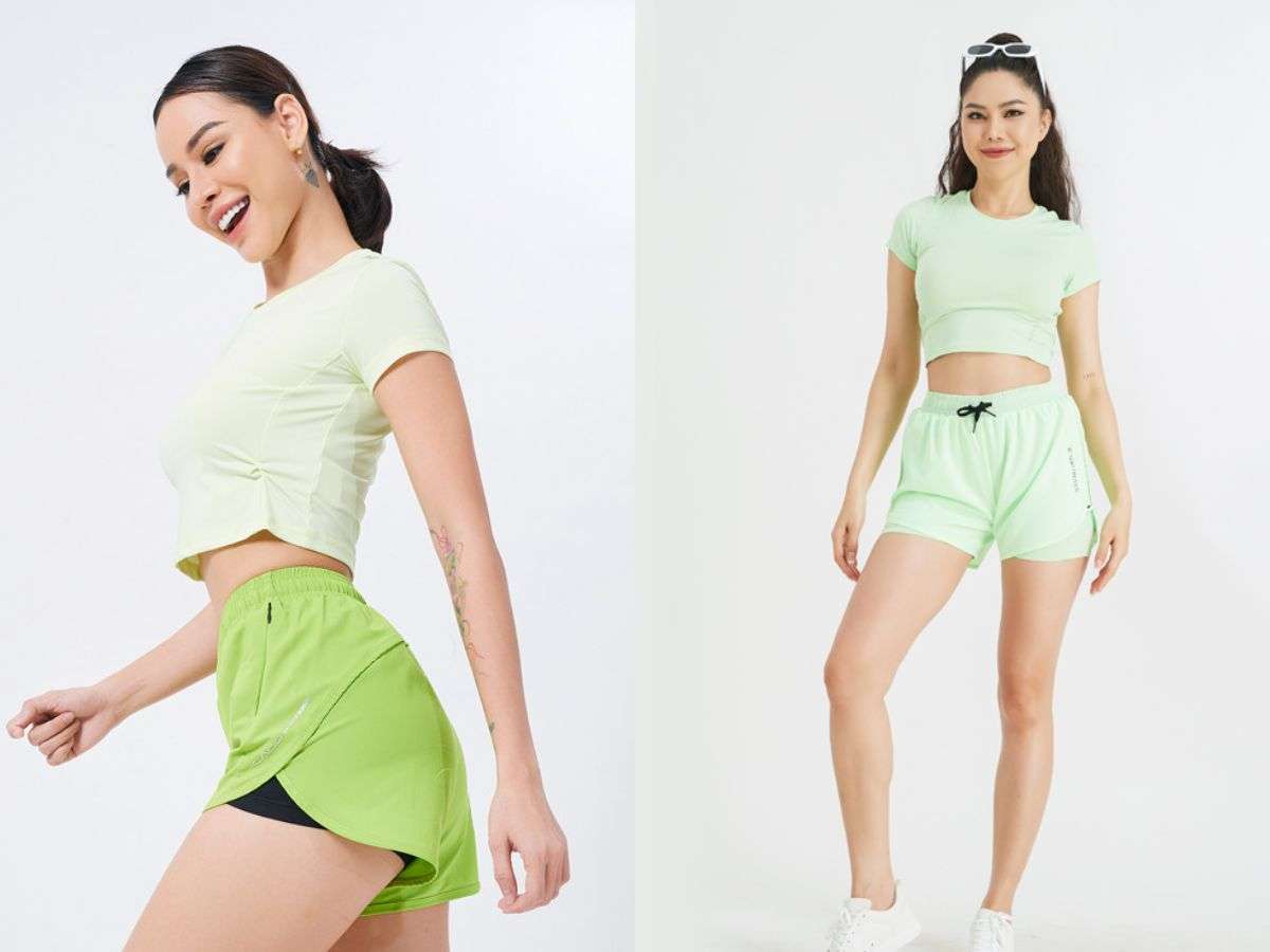 Áo croptop mix quần short cho nàng trẻ trung, quyến rũ