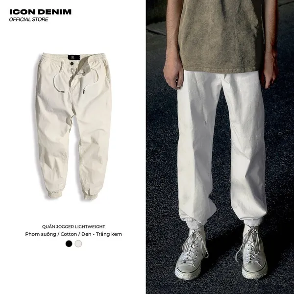 Quần jogger linen tại Icon Denim được đánh giá là nhẹ tênh như giấy, mặc vào người có cảm giác thoáng mát và dịu nhẹ