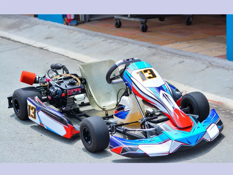 Một chiếc xe Go Kart được sử dụng trong cuộc đua