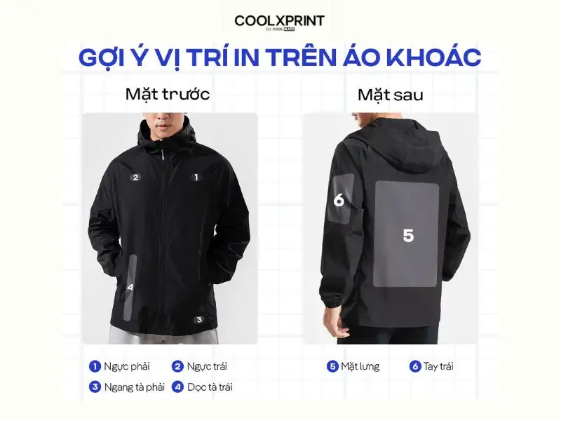 6 vị trí gợi ý in logo áo khoác tại CoolxPrint để sở hữu những mẫu thiết kế sản xuất theo yêu cầu chất lượng