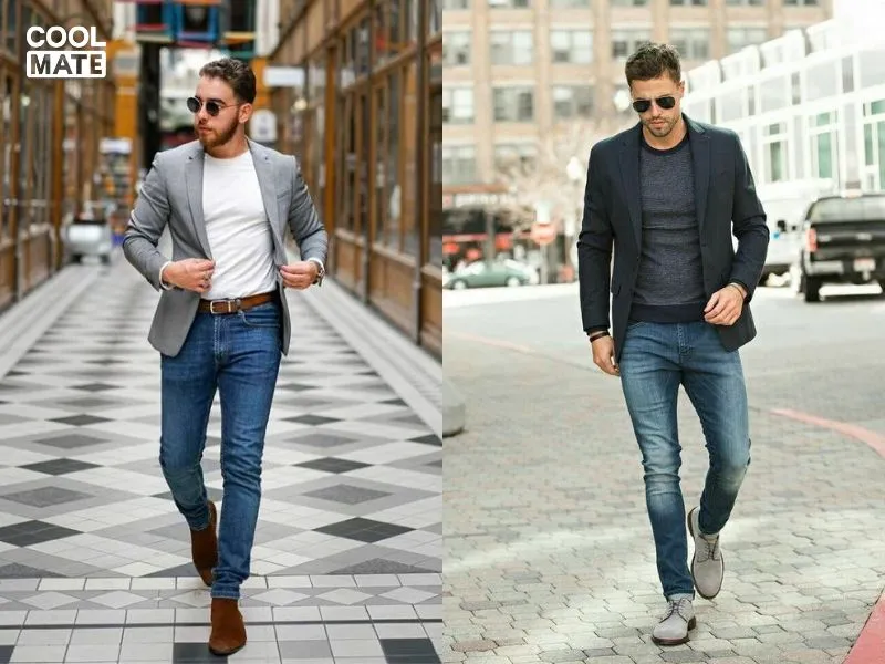 Phối đồ đi chơi tết cùng áo Blazer và quần khác nhau