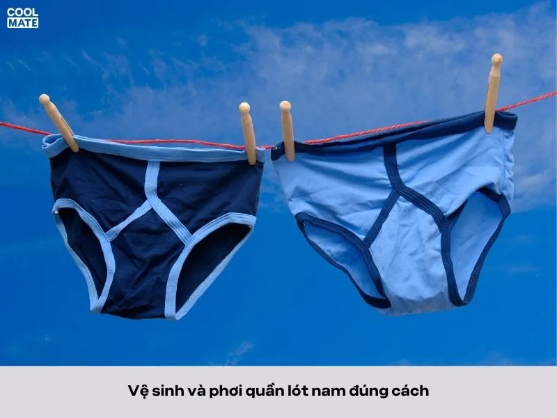 Vệ sinh và phơi quần lót nam đúng cách